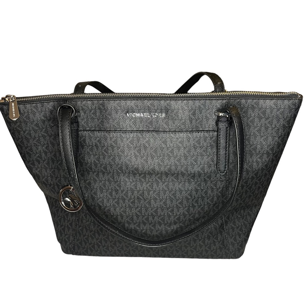 Michael Kors Tote Bag 35F8SC6T7B-001 Ciara Large East West PVC Signature tote